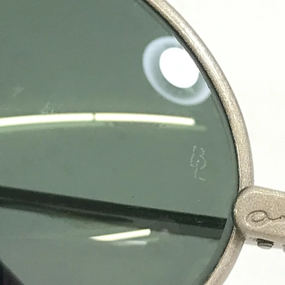 Vintage B&L Ray-Ban Sunglasses Orbs W2178 Polished Pewter Oval Bausch & Lomb